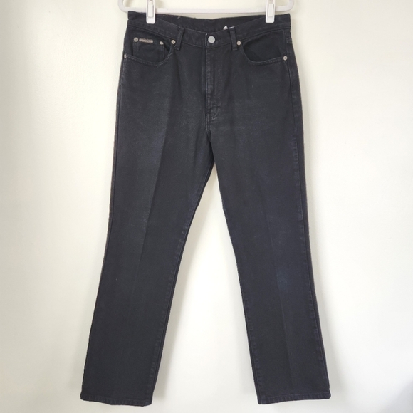 Vintage Calvin Klein High Rise Black Bootleg Jeans Size 13JR - Picture 2 of 10